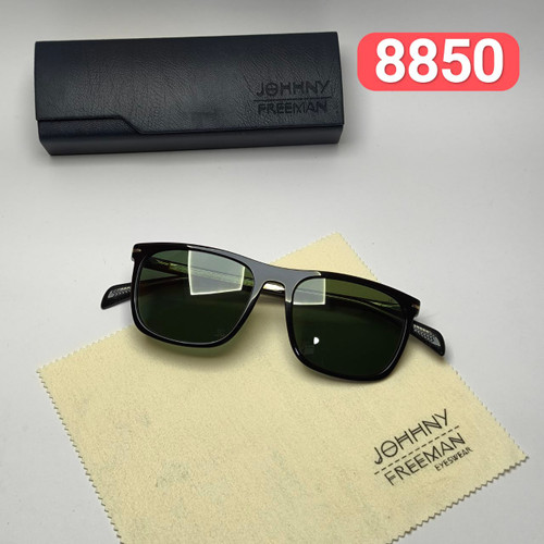 عینک آفتابی جانی فریمن Johhny freeman مدل 8850 مستر دسته سیم کائوچو اسیتیت پلاریزه به همراه پک کامل اورجینال